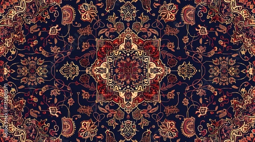 persian rugs seamless pattern wallpaper