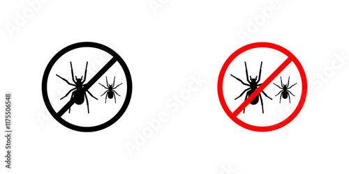 Stop insect signs. vector signs set