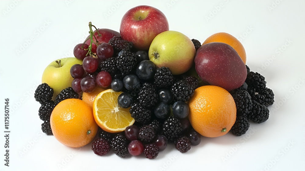 Vibrant Fruit Still Life: A Colorful Abundance of Apples, Berries, and Citrus Vibrant Fruit Still Life: A Colorful Abundance of Apples, Berries, and Citrus