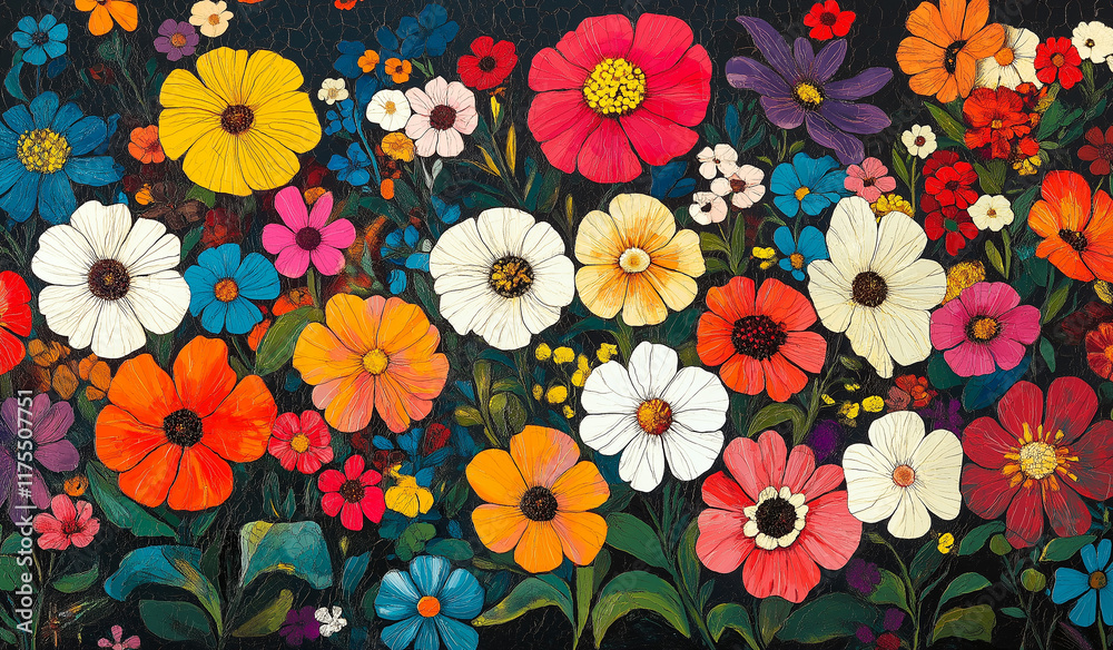 seamless background with flowers,This vibrant and captivating image showcases a mesmerizing colorful abstract background. Bursting with an array of vivid hues and dynamic shapes this visually stunning seamless background with flowers,This vibrant and captivating image showcases a mesmerizing colorful abstract background. Bursting with an array of vivid hues and dynamic shapes this visually stunning