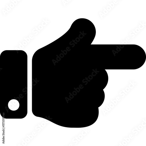 Various Black and White Hand Gesture Icons photo