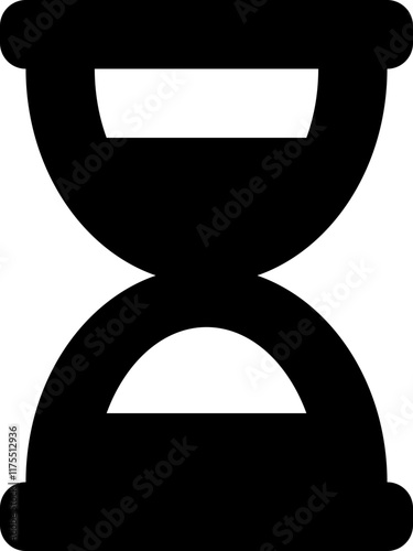 Black and White Hourglass Icon photo