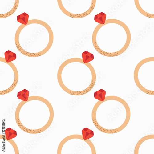 Wedding ring Valentine Day pattern background for packaging and decoration