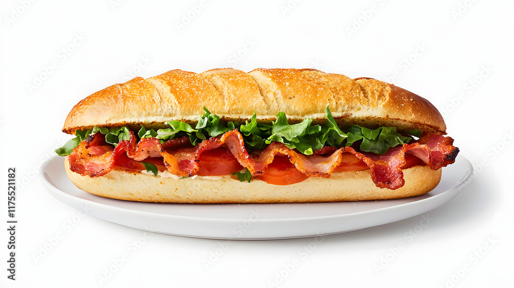 Classic Luxurious BLT Sandwich with Crisp Bacon and Fresh Vegetables Classic Luxurious BLT Sandwich with Crisp Bacon and Fresh Vegetables
