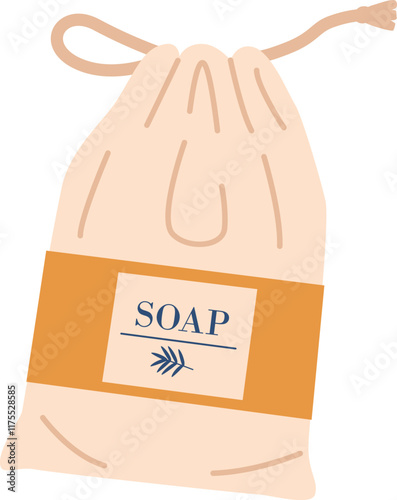 Artisanal crafted soap in sack