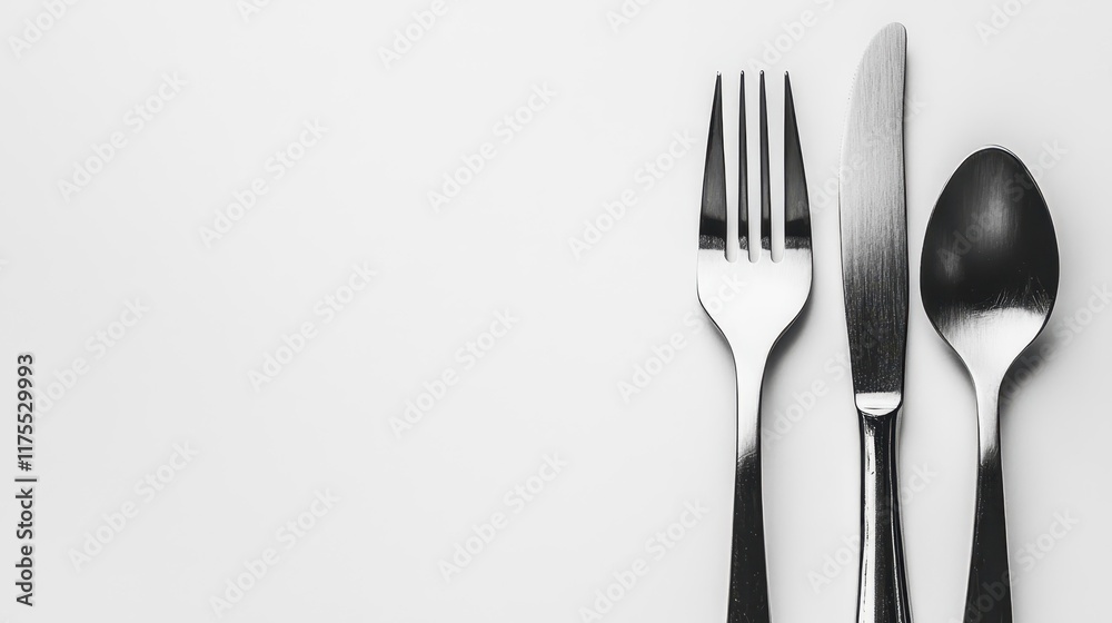 Modern Cutlery Set with Clean Lines and Minimal Design Modern Cutlery Set with Clean Lines and Minimal Design