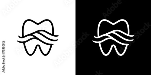 dental logo with waves 