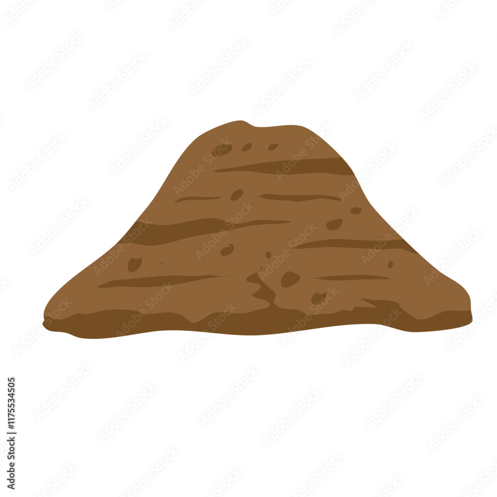 Detailed vector showing particles in clay soil Detailed vector showing particles in clay soil