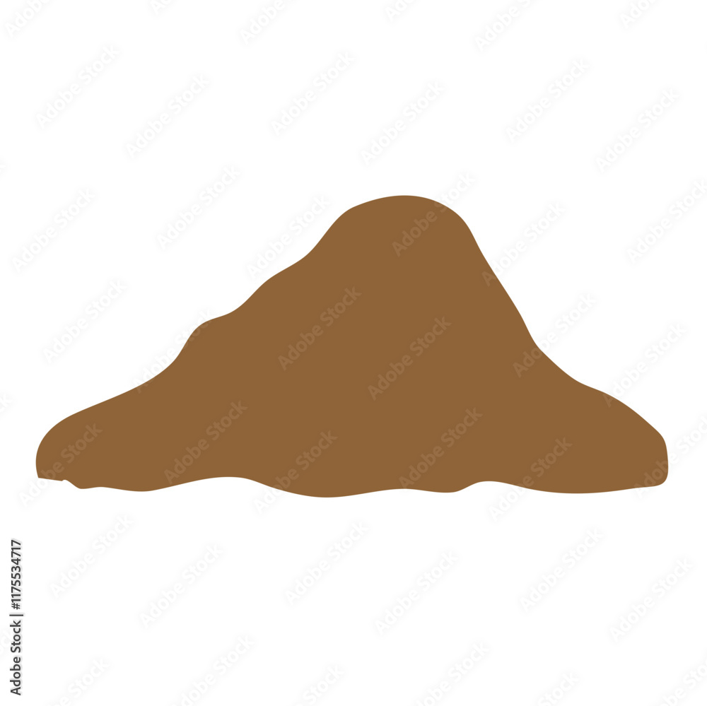 Detailed vector showing particles in clay soil