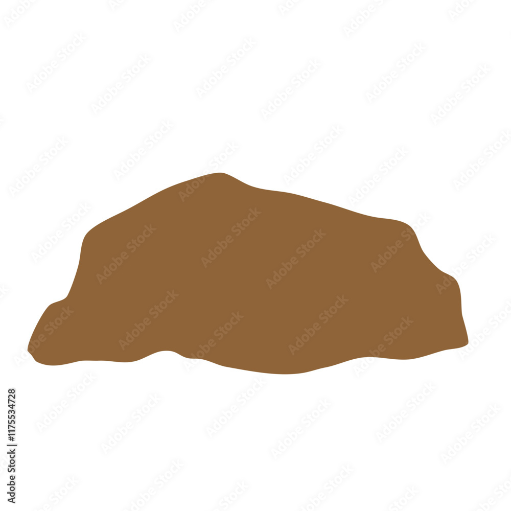 Detailed vector showing particles in clay soil