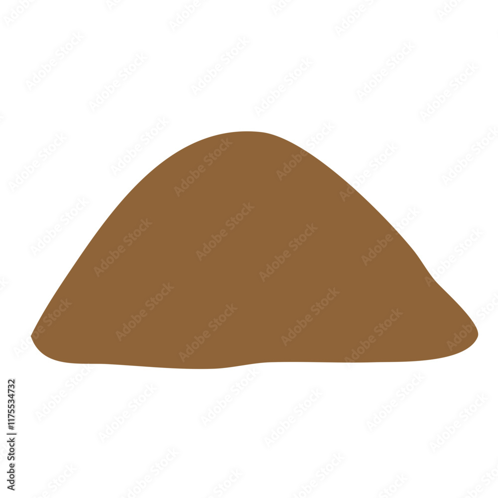 Detailed vector showing particles in clay soil Detailed vector showing particles in clay soil