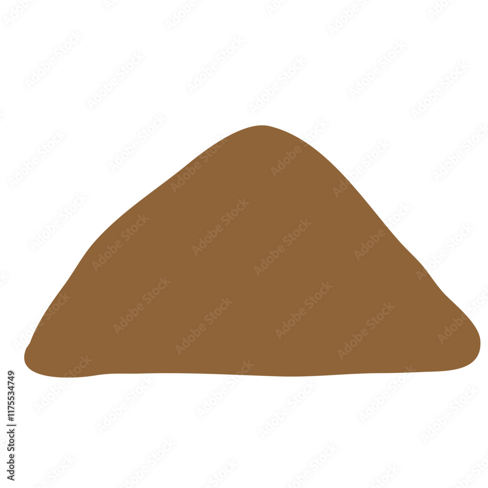 Detailed vector showing particles in clay soil Detailed vector showing particles in clay soil