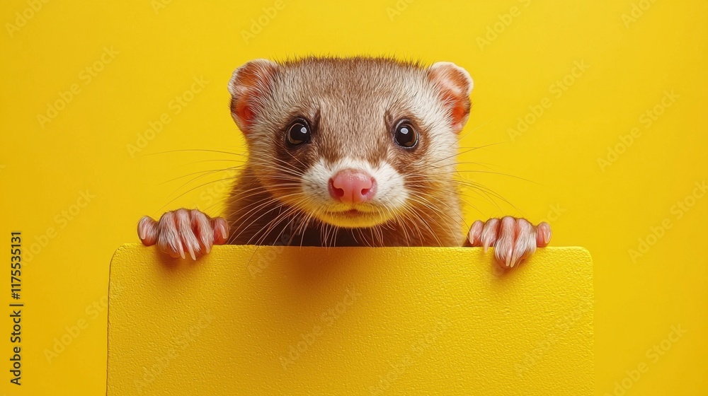 Product photography, commercial poster of ferret Product photography, commercial poster of ferret
