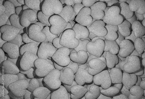 Gray Stone Hearts Cluster Evoking Strength and Timeless Love