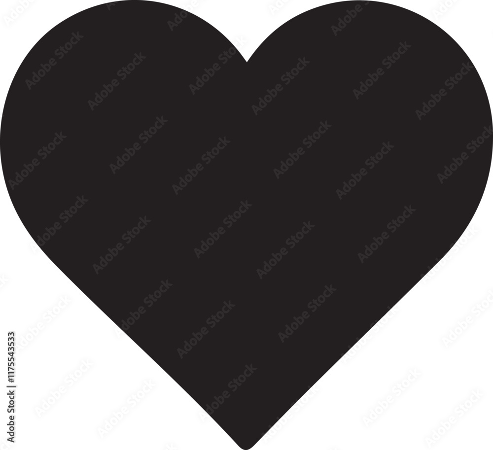 Heart silhouette vector graphic for love and valentines themes Heart silhouette vector graphic for love and valentines themes