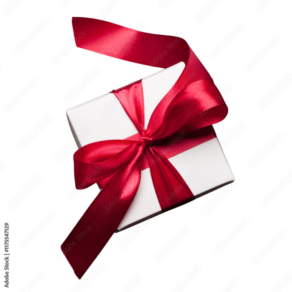 gift box with red ribbon isolated on transparent background gift box with red ribbon isolated on transparent background
