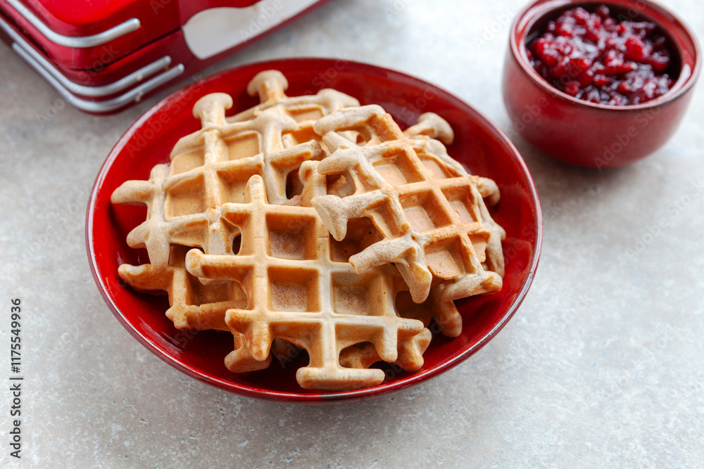 Gluten-free buckwheat waffles - healthy and wholesome food Gluten-free buckwheat waffles - healthy and wholesome food