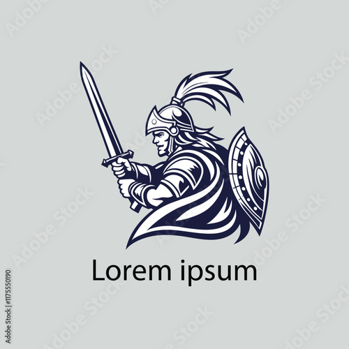 a warrior logo concept