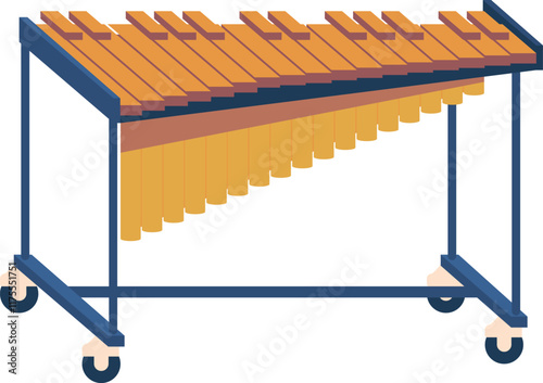 Xylophone rig on wheels vector illustration photo