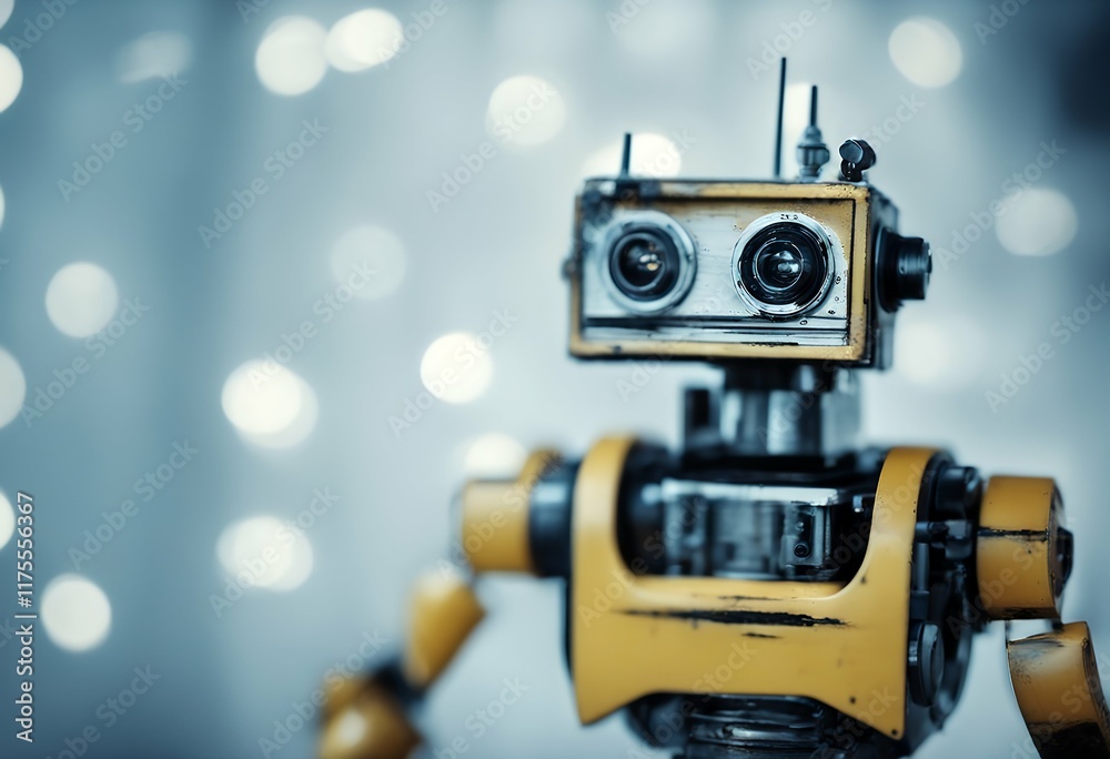 Fototapeta premium intelligenz maschine halb art roboter modern mensch halb kunstliche