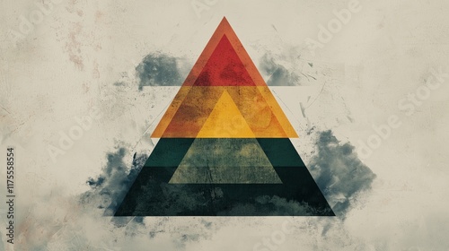 Abstract Triangles with Earthy Tones