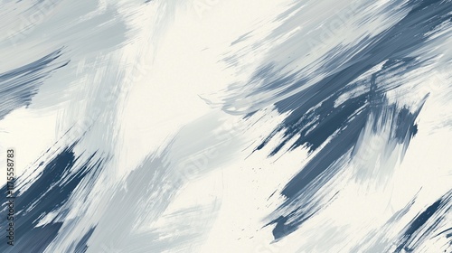 Abstract Brush Strokes in Blue Tones