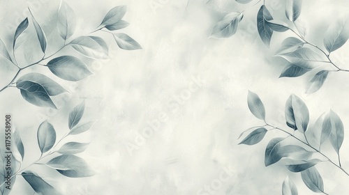 Soft Green Leaves on Gentle Background