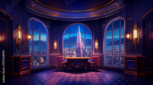 Future City Fantasy Room Window Game Art