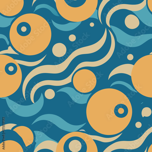 

A seamless luxury background featuring soft, flowing ocean waves with elegant circular patterns, creating a serene and sophisticated atmosphere with a touch of refinement.
