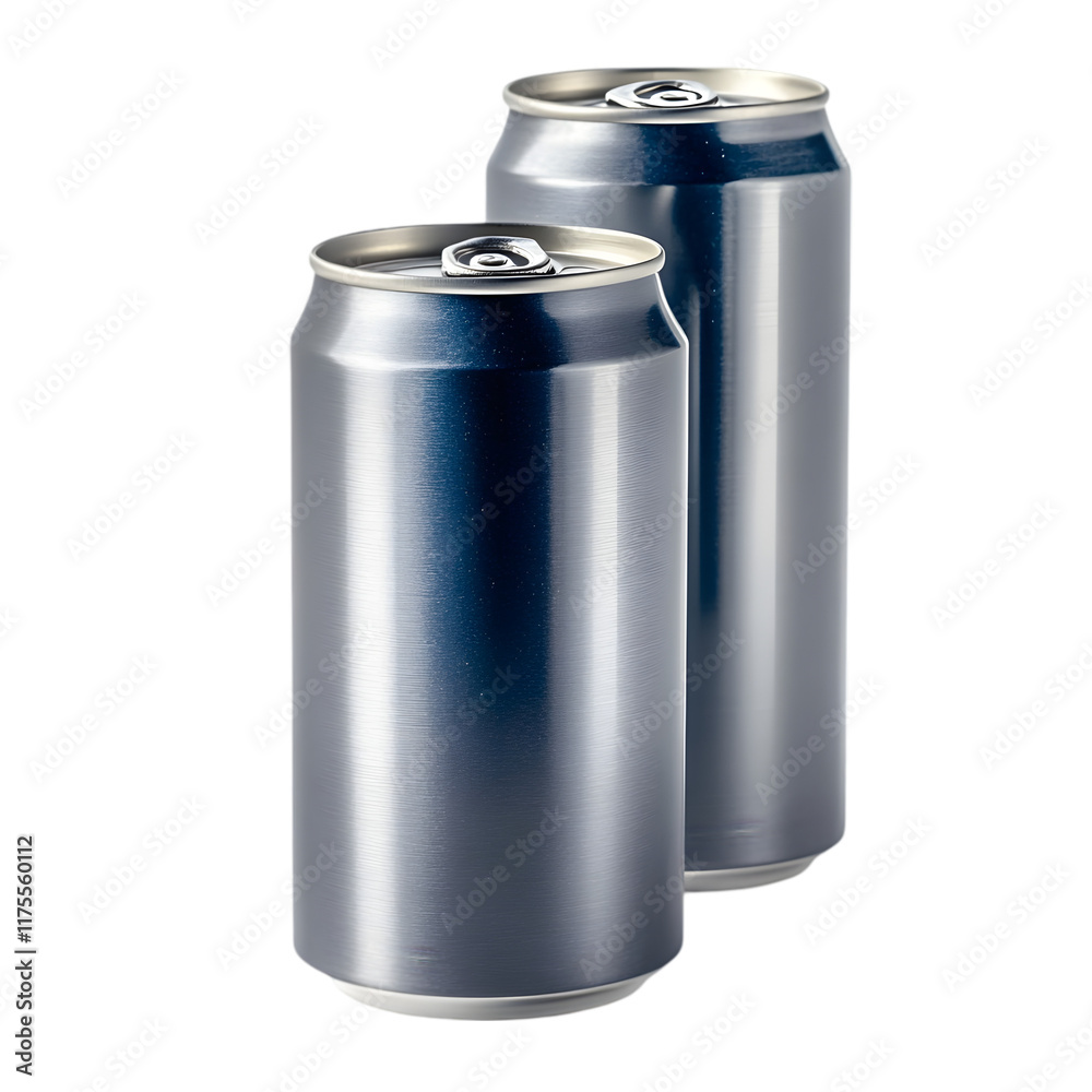 Two Aluminum Beverage Cans Mockup Drink Container Metal Packaging Refreshing Drink Si Two Aluminum Beverage Cans Mockup Drink Container Metal Packaging Refreshing Drink Si