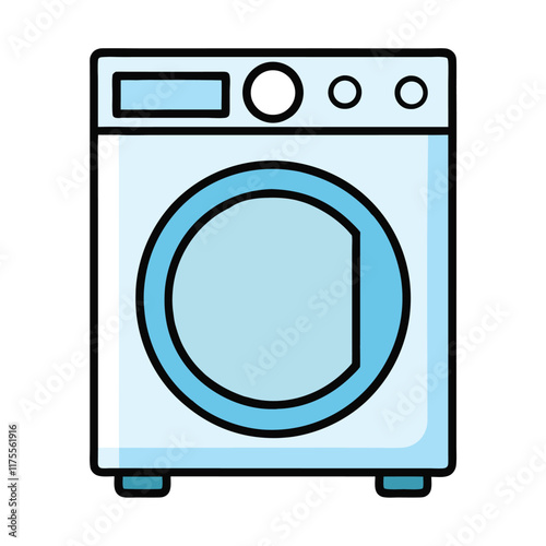 Washing Machine Vector Illustration for Household Projects.