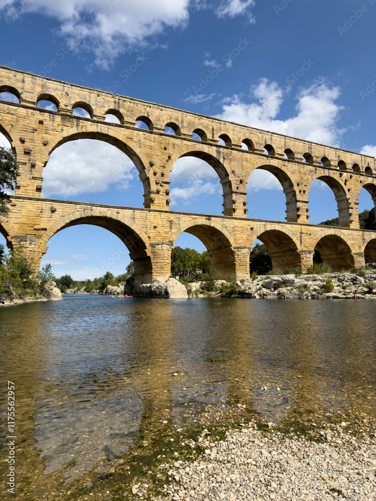 Fototapeta premium Pont Du Gard Roman aqueduct, Languedoc, France