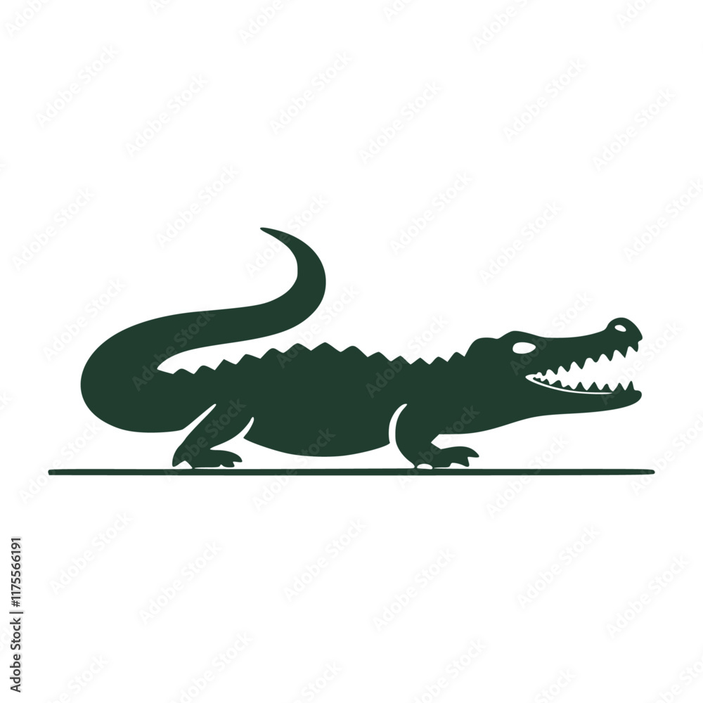 Fototapeta premium Crocodial vector art