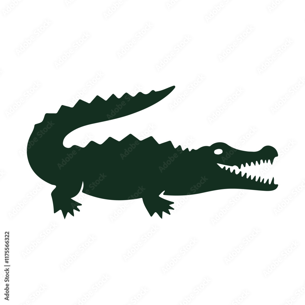 Obraz premium Crocodile Crest vector art