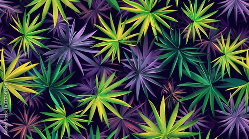 tropical palm leaves seamless pattern wallpaper