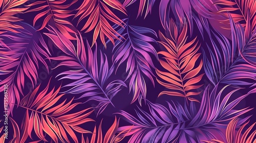 tropical palm leaves seamless pattern wallpaper