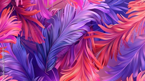 tropical palm leaves seamless pattern wallpaper