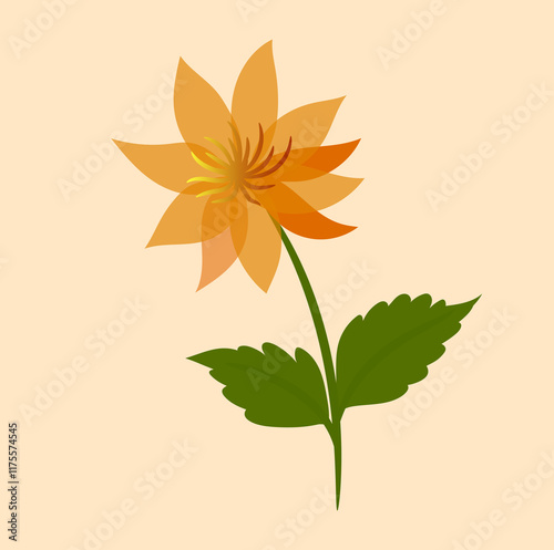 Illustration of a simple  flower-01