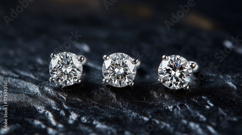 Three round diamonds