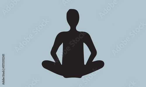 Yoga Pose Vector Illustration Calligraphy Graphic Design,Handmade Calligraphy eps 10
