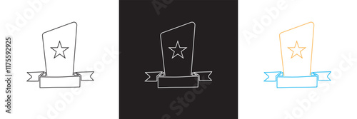 Award Shield Star vector. Shield star badge. Police Badge vector.  isolated on white and black background. vector illustration. EPS 10