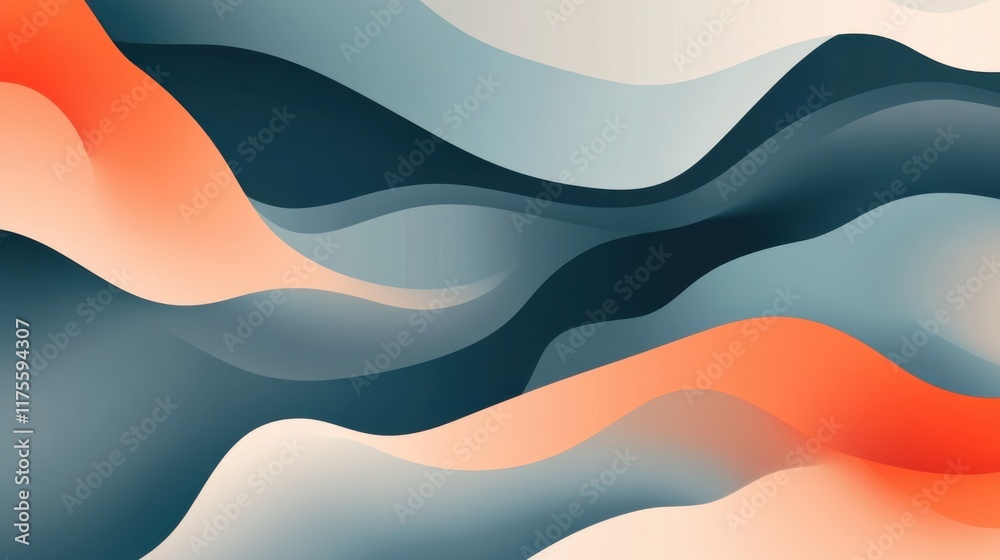 Fototapeta premium An abstract gray background with soft shapes and gradients blending into each other, perfect for modern design aesthetics