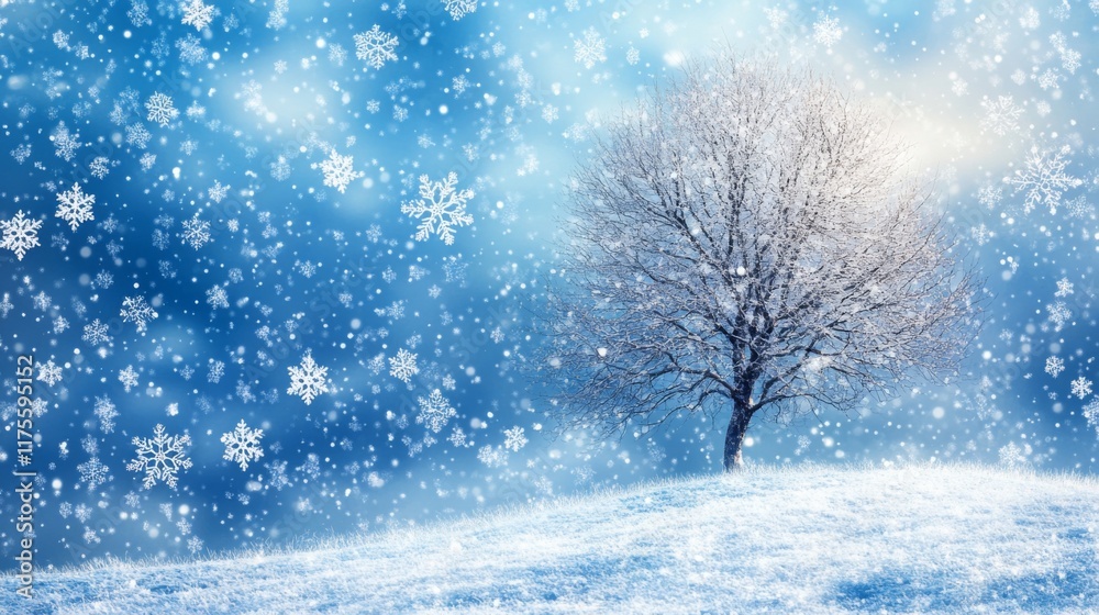 Lonely Tree in Snowy Wonderland Lonely Tree in Snowy Wonderland
