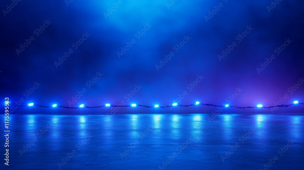 Fototapeta premium Blue LED Lights Background