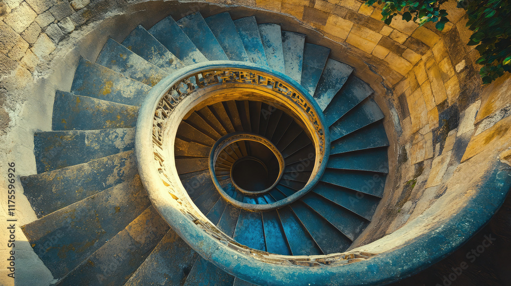 Fototapeta premium spiral staircase in the church of st nicholas