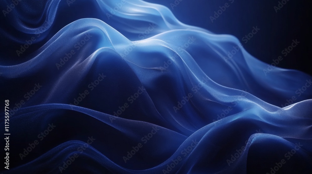 Ethereal Blue Fabric Waves Ethereal Blue Fabric Waves