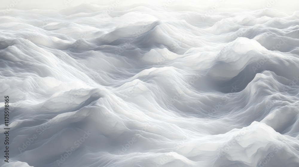 Obraz premium Abstract white undulating landscape.