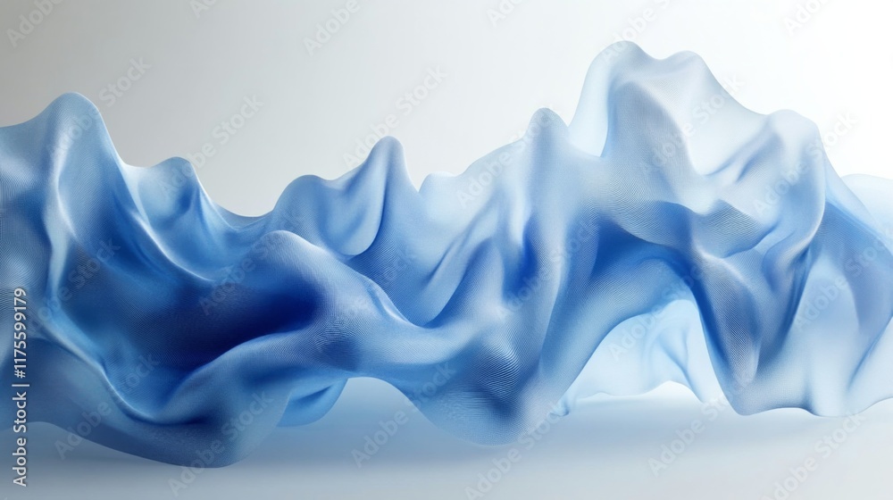 Fototapeta premium Fluid Blue Waves Art