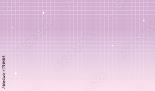 Purple gradient background with grid lines checkered and sparkles	