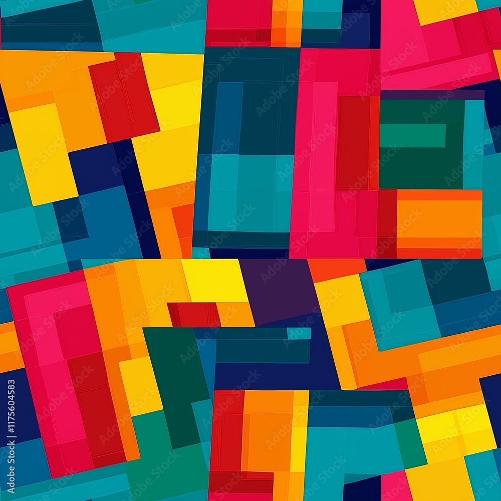 Vibrant korean bojagi seamless pattern abstract geometry modern minimalism colorful wrapping cloth design Vibrant korean bojagi seamless pattern abstract geometry modern minimalism colorful wrapping cloth design